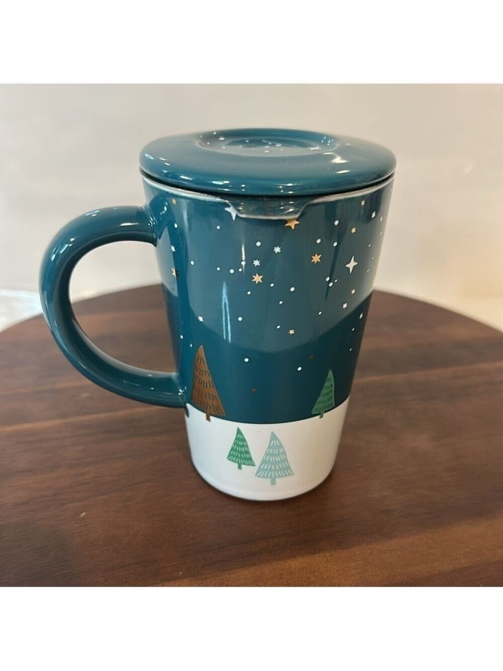 David’s Tea “Drink Tea & Be Merry” Perfect Mug with Lid + Infuser - Picture 3 of 6
